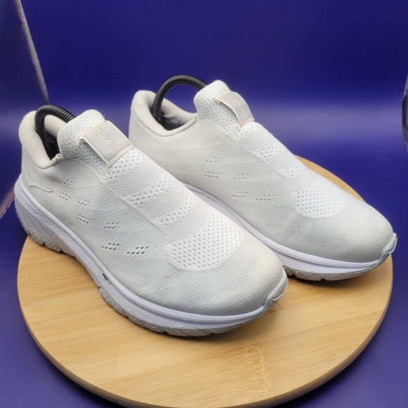Hoka One One Shoes - Hoka One One Cavu 3 Slip White Running Shoes Sneakers 1106485 WLRC Womens 9.5